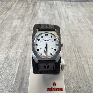 Nixon The Scout "Be Prepared" Black Nylon Band Analog Men's Unisex Watch RUNNING